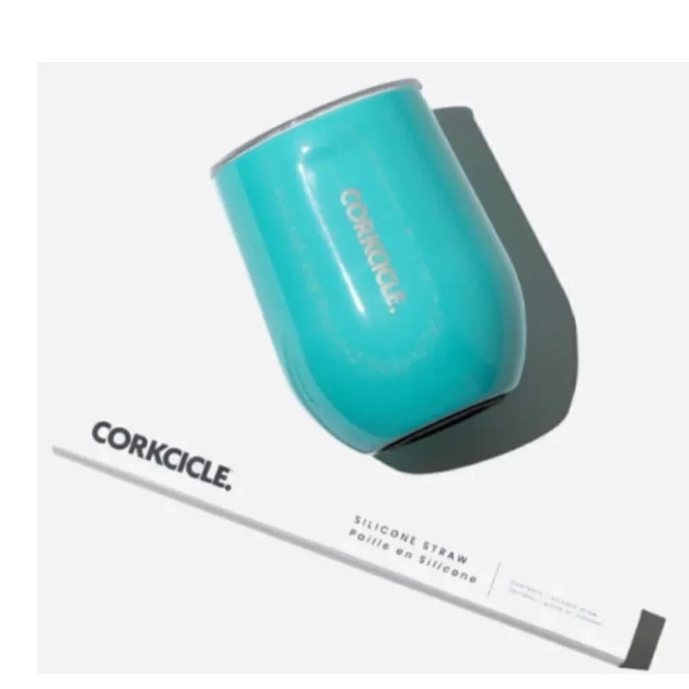 Corkcicle Stemless Cup & Silicone Straw